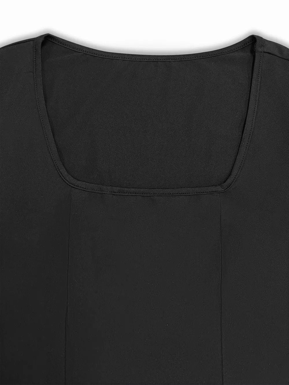 Square Neck Long Sleeve Slit Bodycon Maxi Dress, image 2