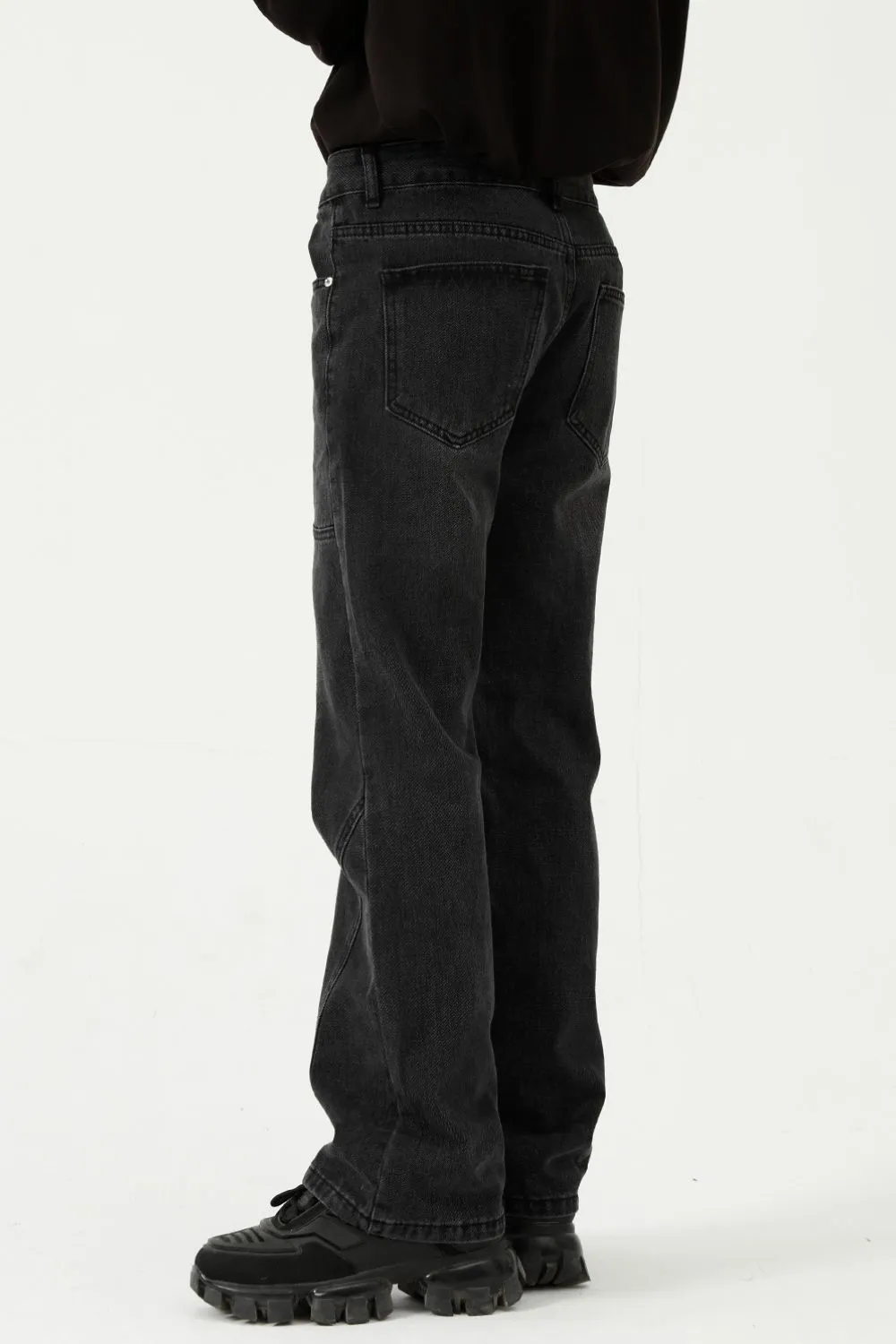 Straight-Leg Jeans with Stitch Detail, image 4