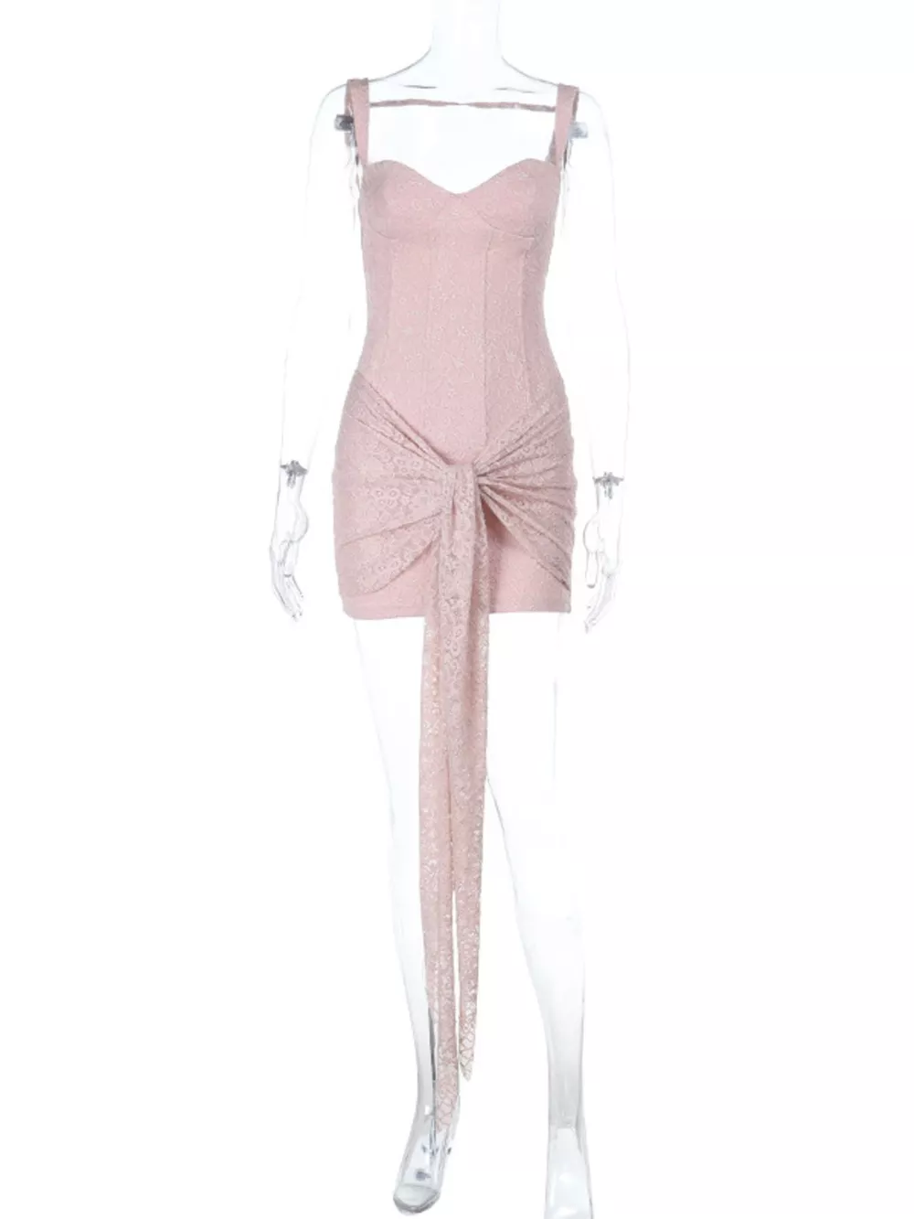 Sweetheart Neck Wide Strap Mini Dress, image 9