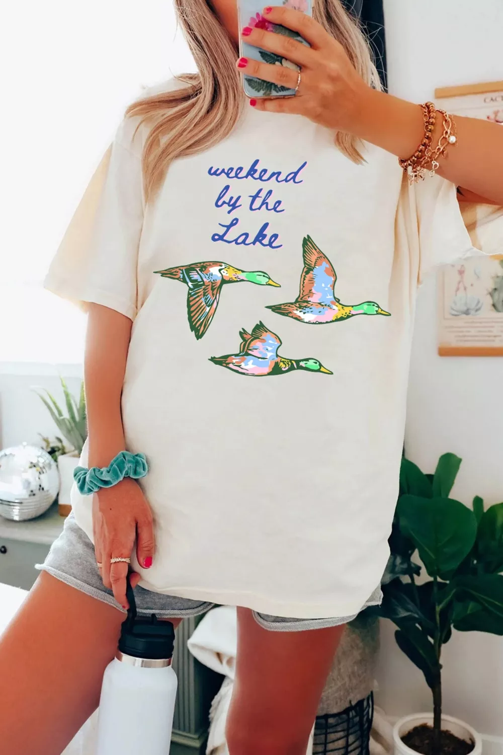 Weekend by the Lake Graphic Oversized T-Shirt, image 2