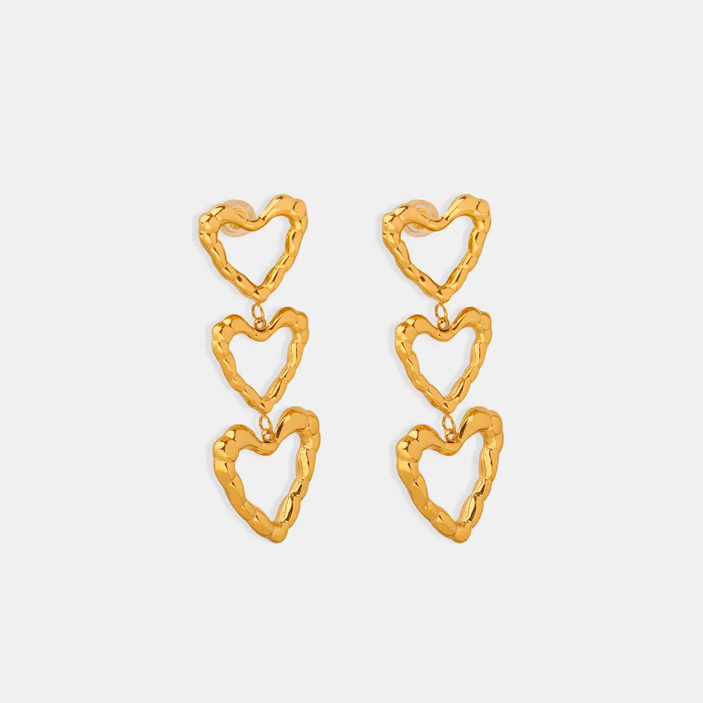 Titanium Steel Heart Earrings, image 6