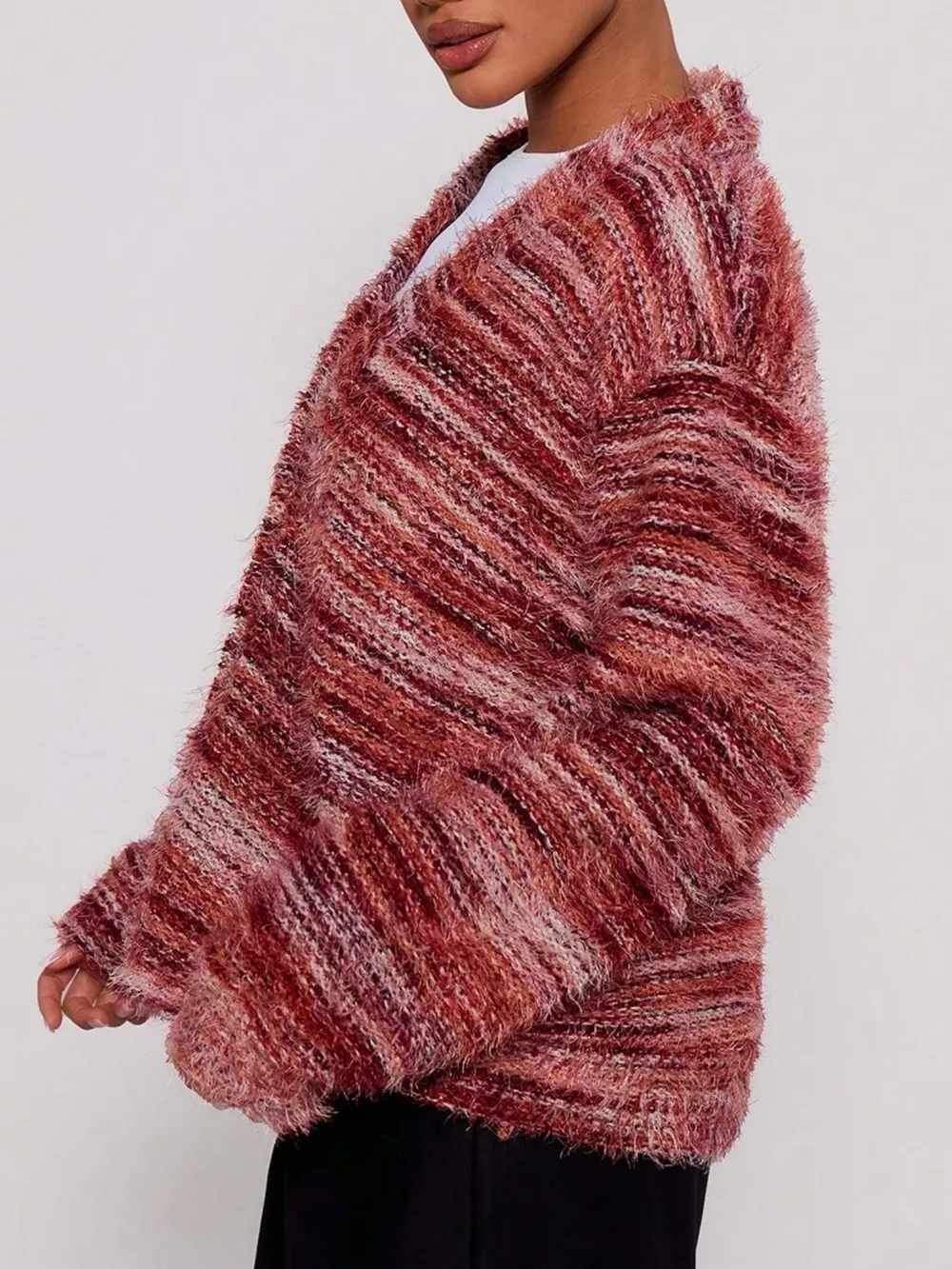 Textured Knit Button-Down Cardigan, image 17