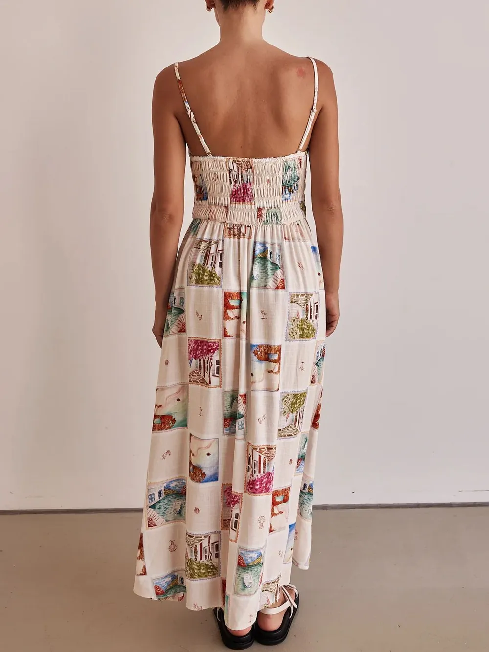 Smocked Square Neck Cami Dress, image 7