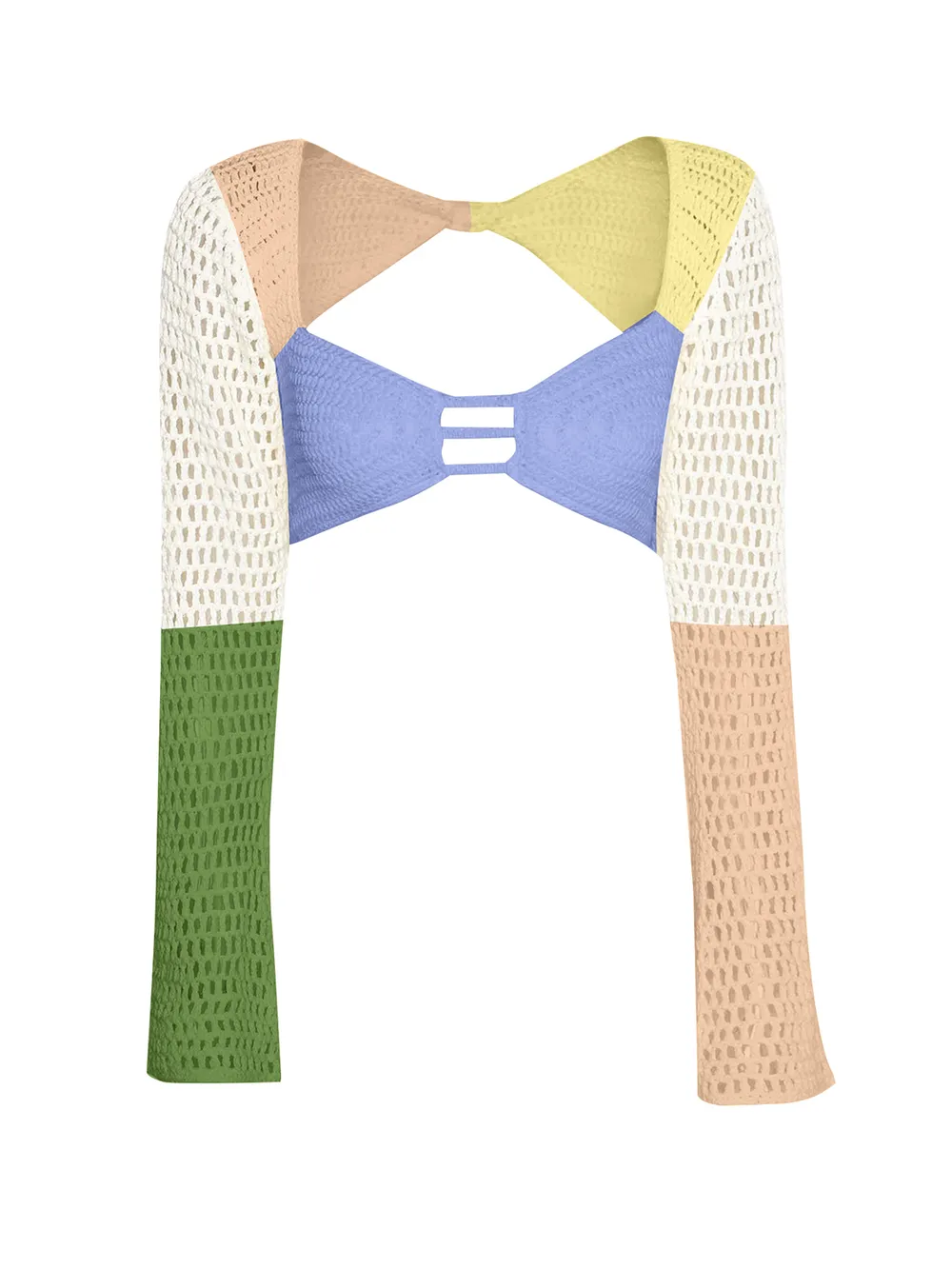 Tied Long Sleeve Top and Skirt Cover Up Set, image 6