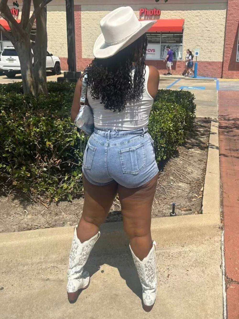 Asymmetrical Wrap Denim Shorts, image 5