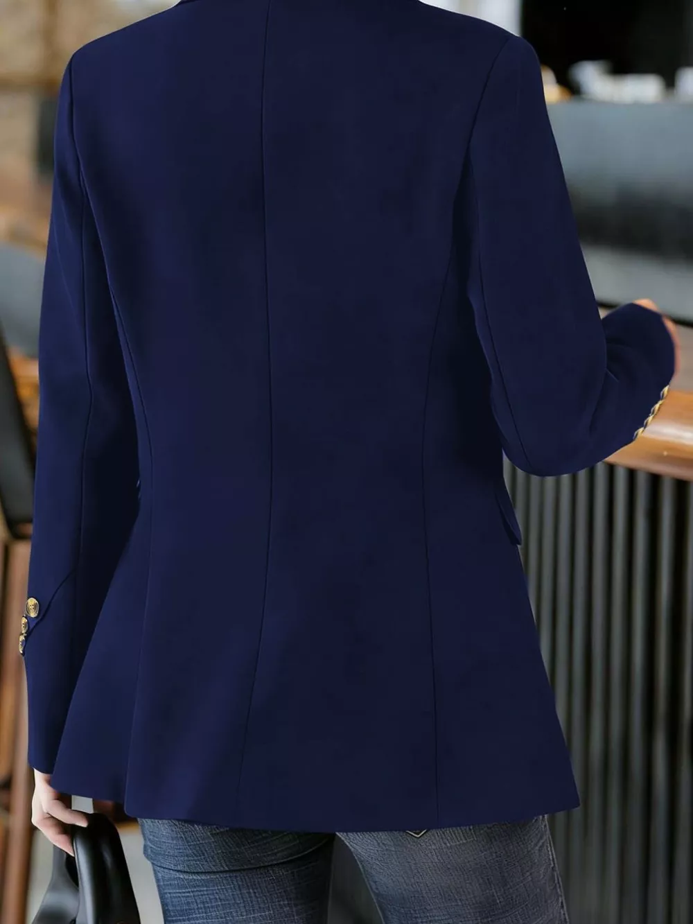Full Size One Button Lapel Collar Blazer Plus Size, image 27