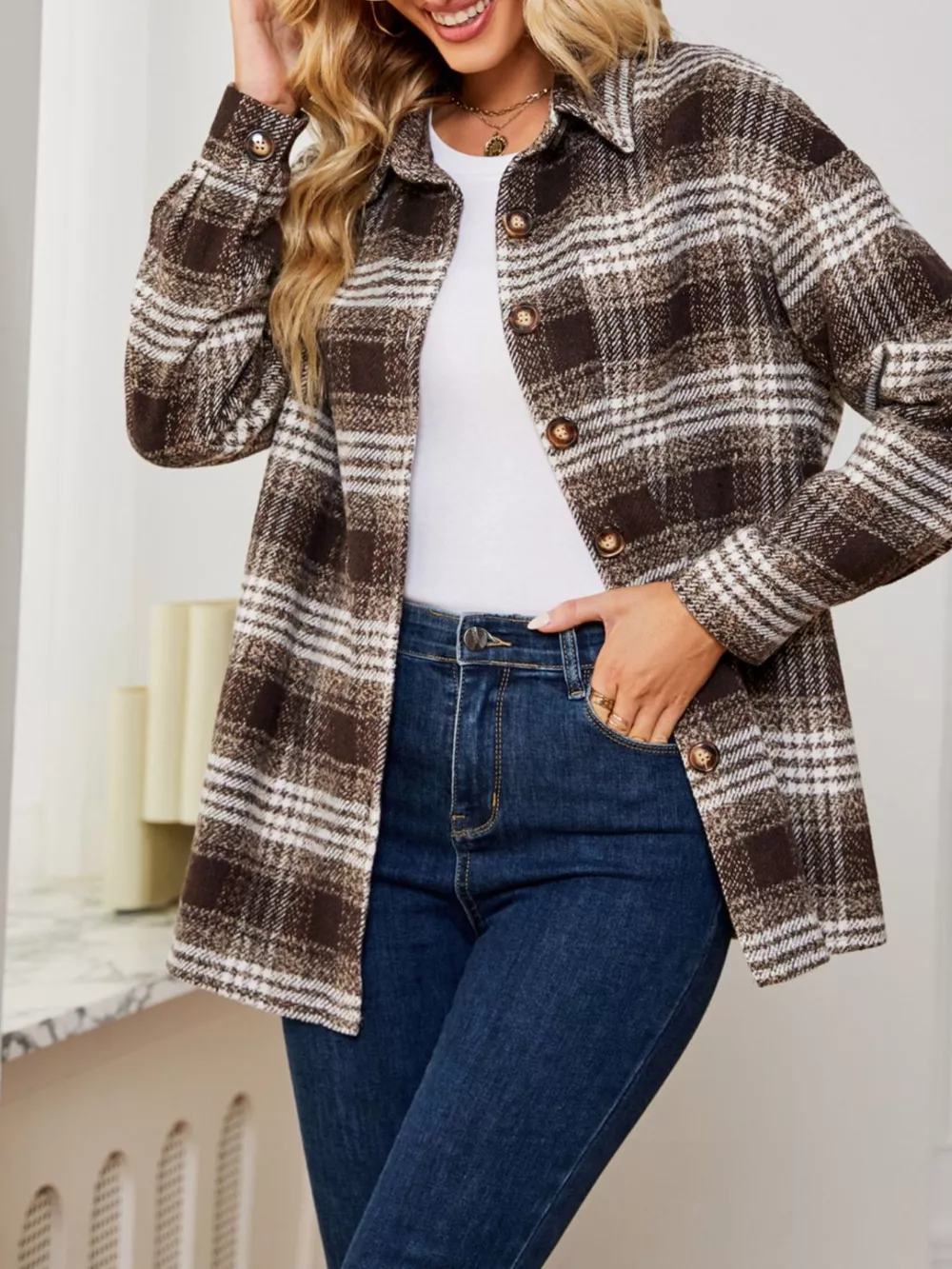 Plaid Button-Up Shirt, image 17