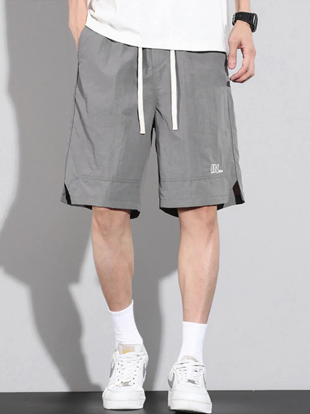 Men's Plus Size Drawstring Basketball Shorts with Side Pockets, image 2