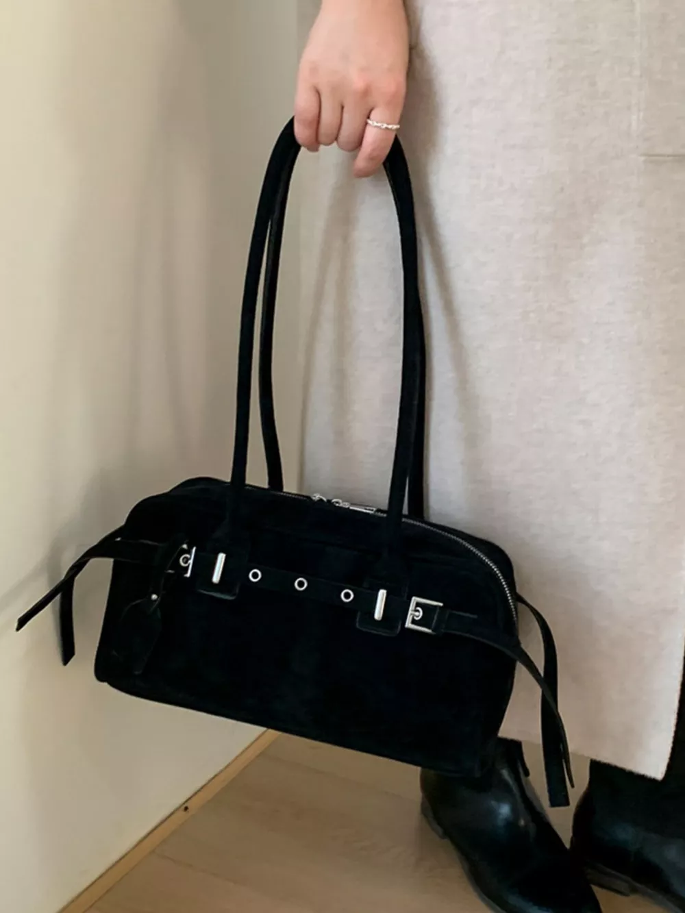 Buckle Decor Shoulder Bag, image 7