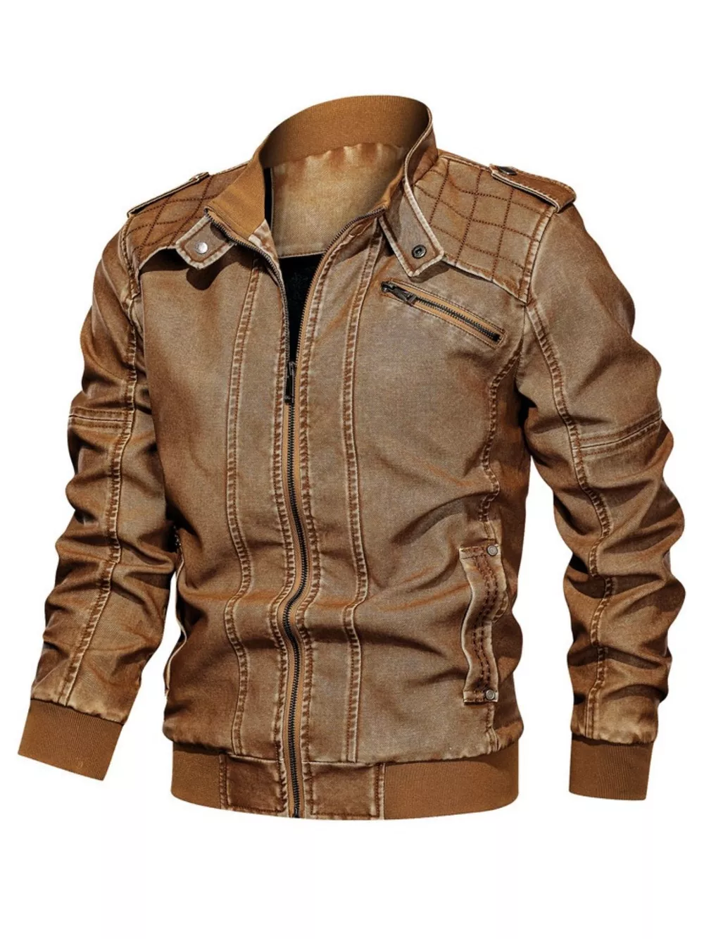 Men's Plus Size Zip Up Long Sleeve Jacket, image 4