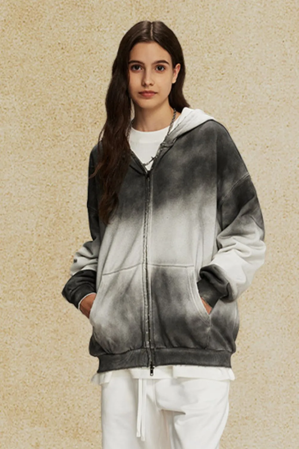 Men's Gradient Zip Up Hoodie, image 6