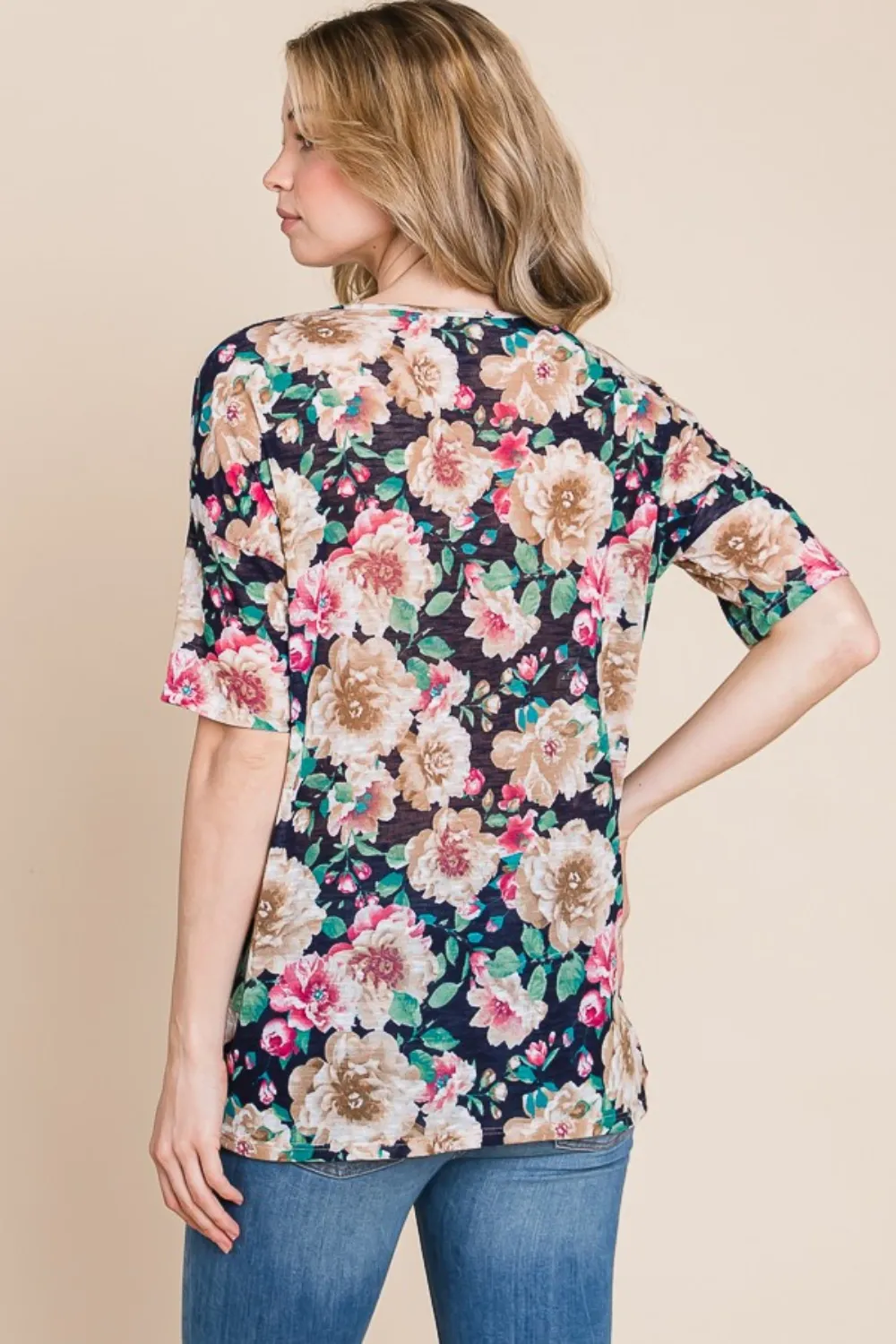 Floral Round Neck T-Shirt, image 2