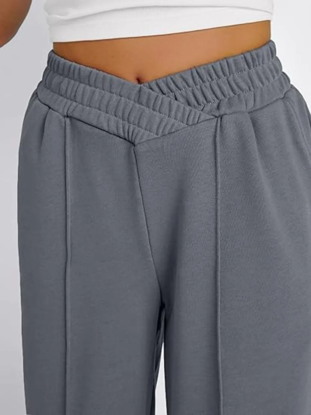 Elastic Waist Wide Leg Pants, image 5