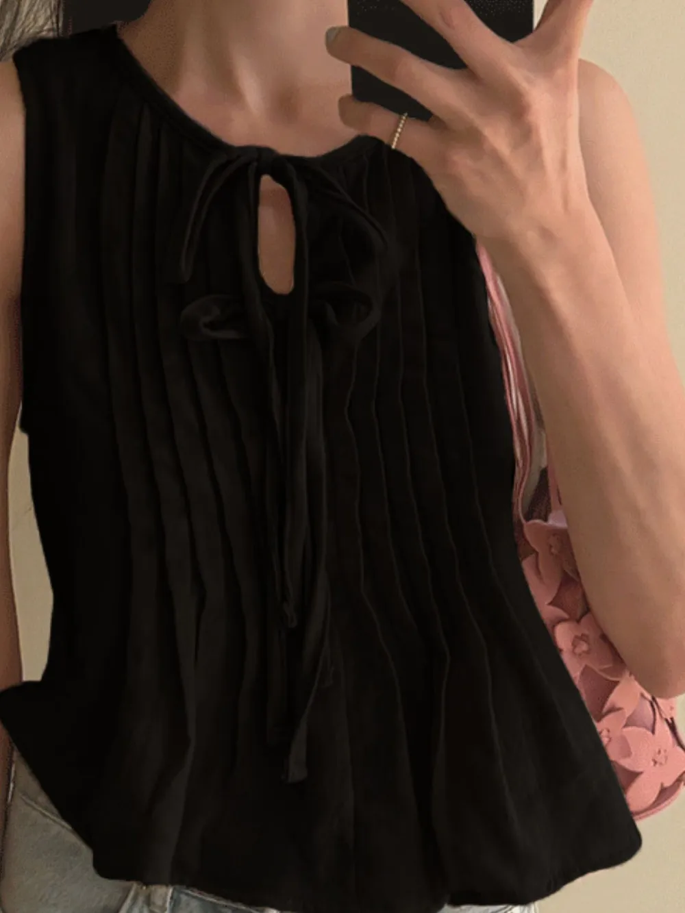 Tie-Front Sleeveless Summer Blouse, image 11