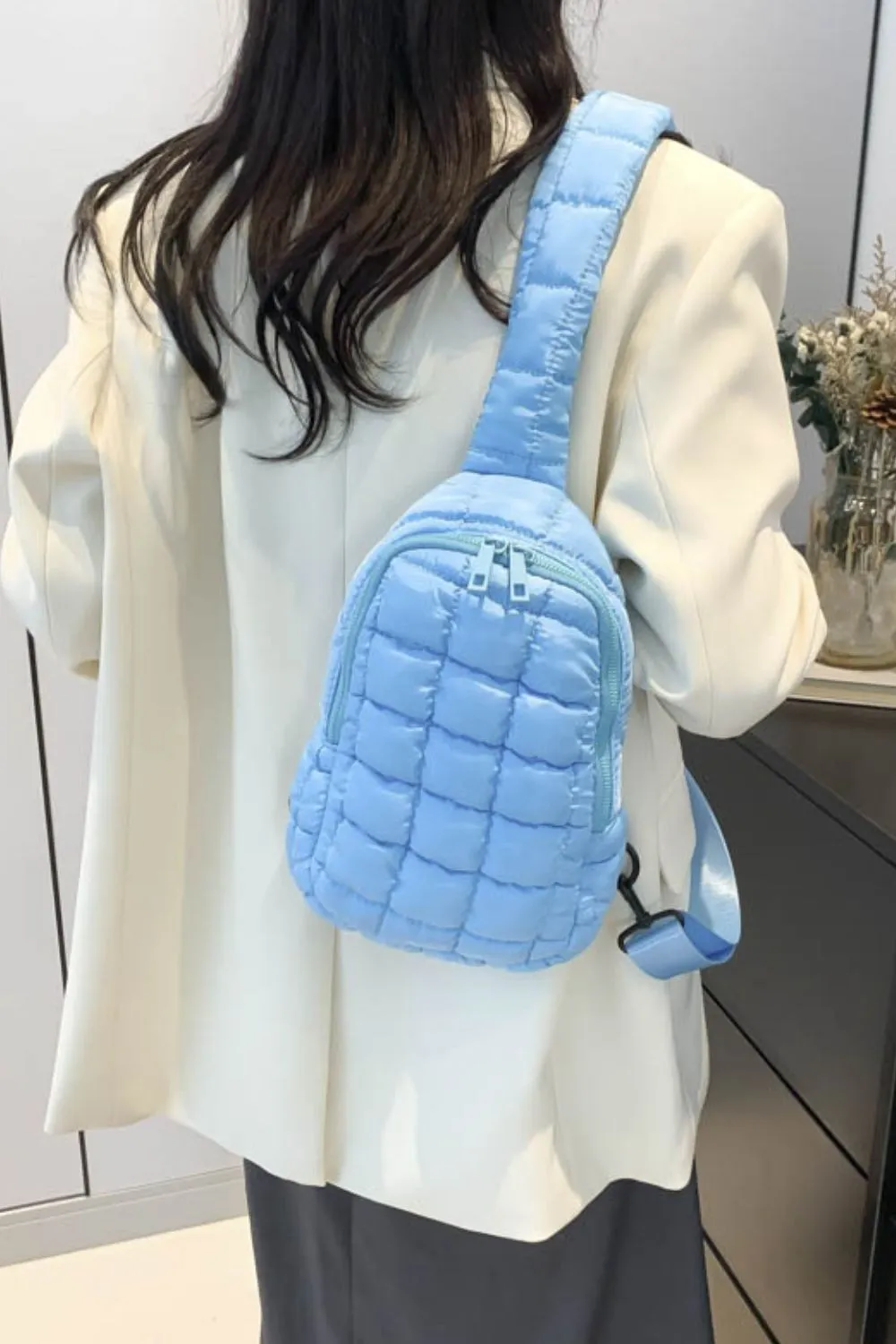 Quilted Nylon Crossbody Bag, image 30