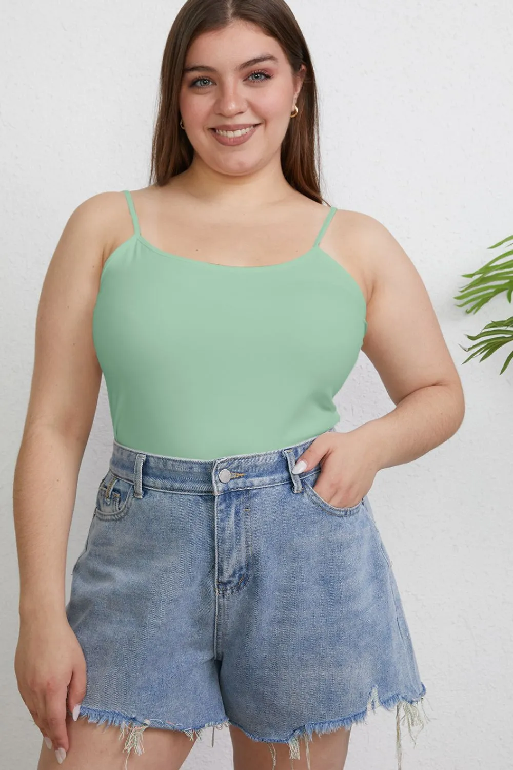 Full Size Round Neck Slim Cami Plus Size, image 10