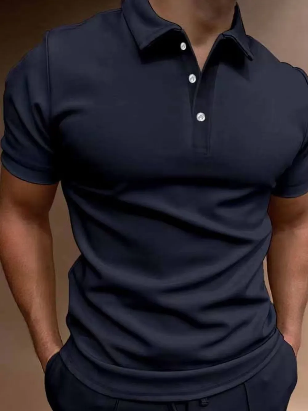 Men's Full Size Collared Neck Short Sleeve Polo Plus Size, image 6