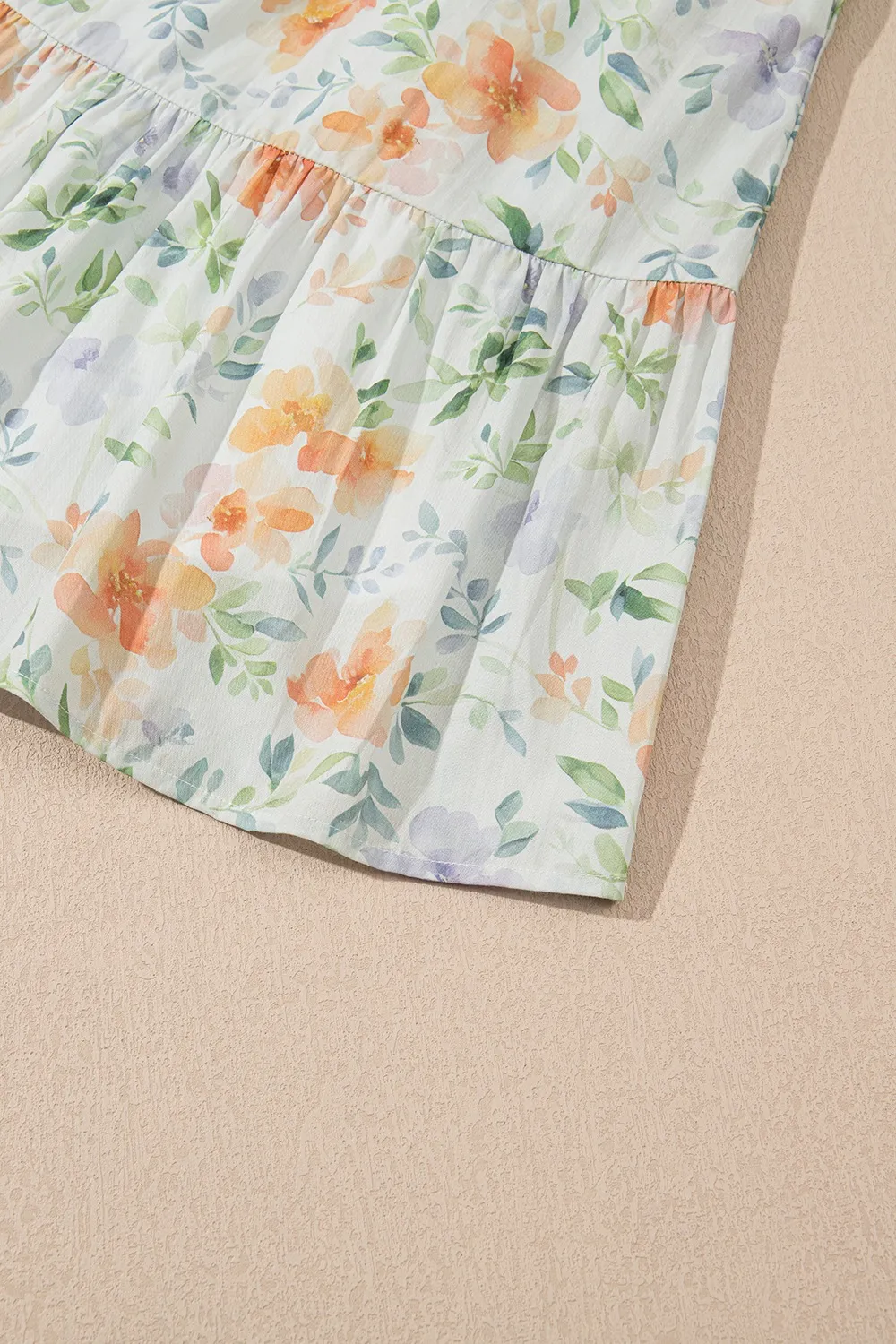 Frill Notched Puff Sleeve Dress, image 3