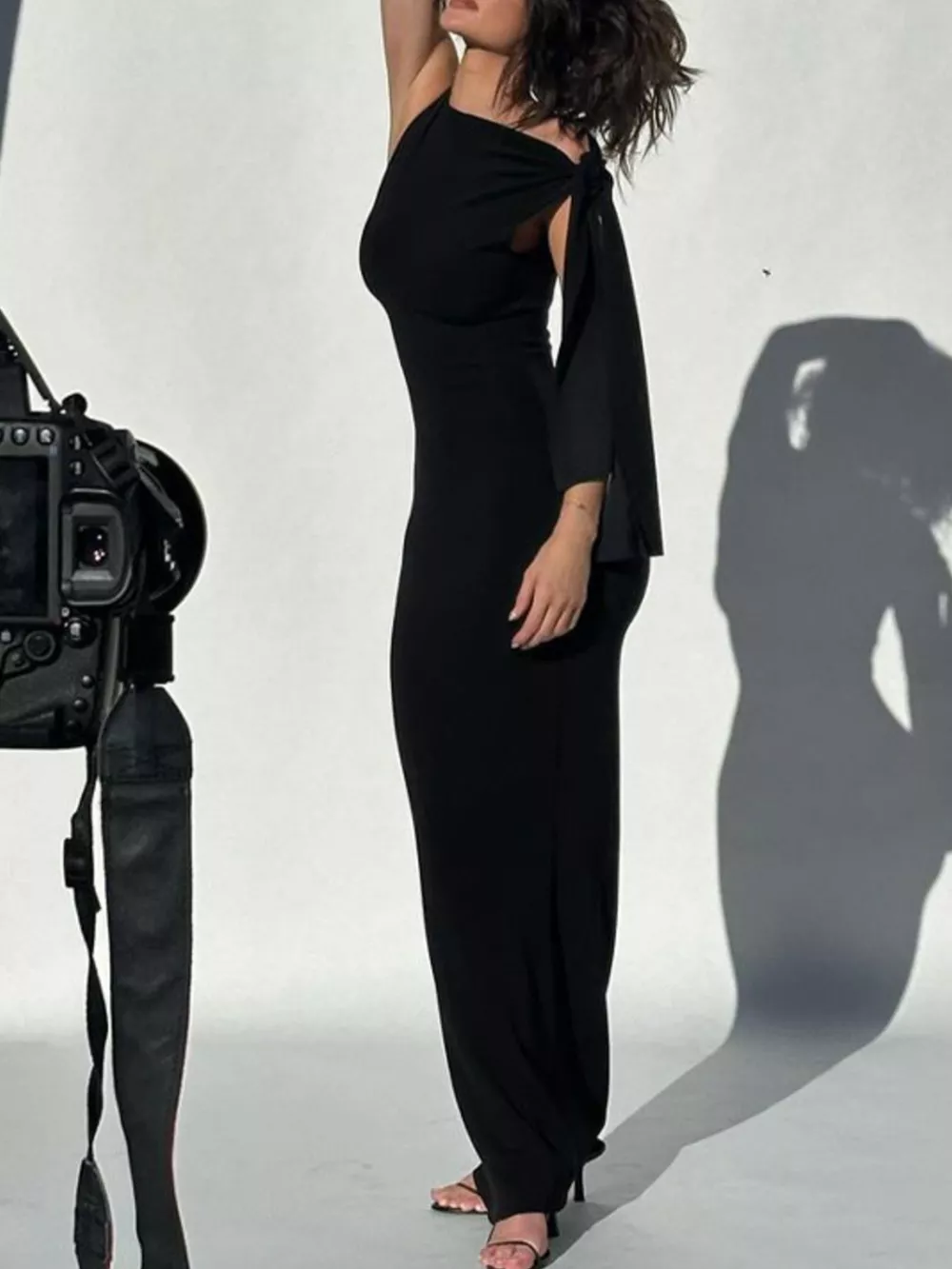 Sleeveless Maxi Dress with Draping Detail, image 17