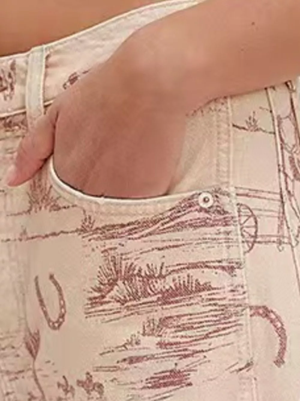 Printed Wide-Leg Jeans, image 7