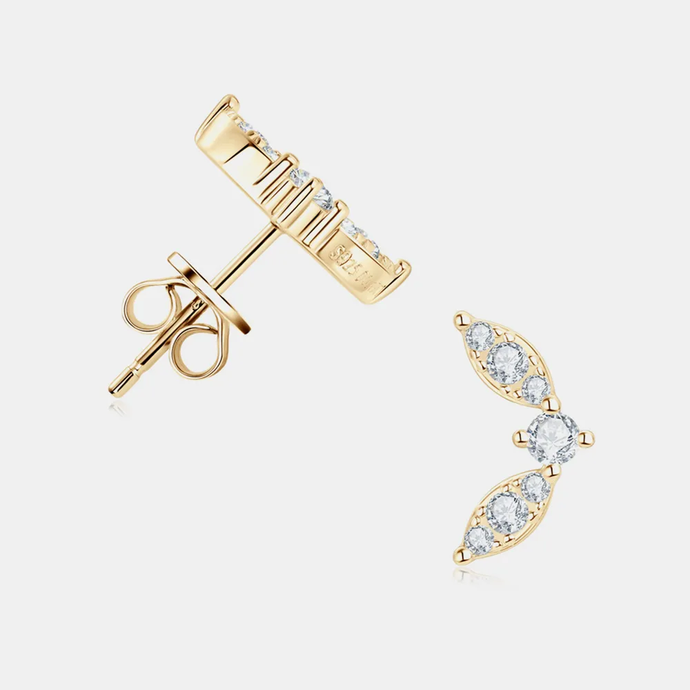 Moissanite 925 Sterling Silver Stud Earrings, image 10
