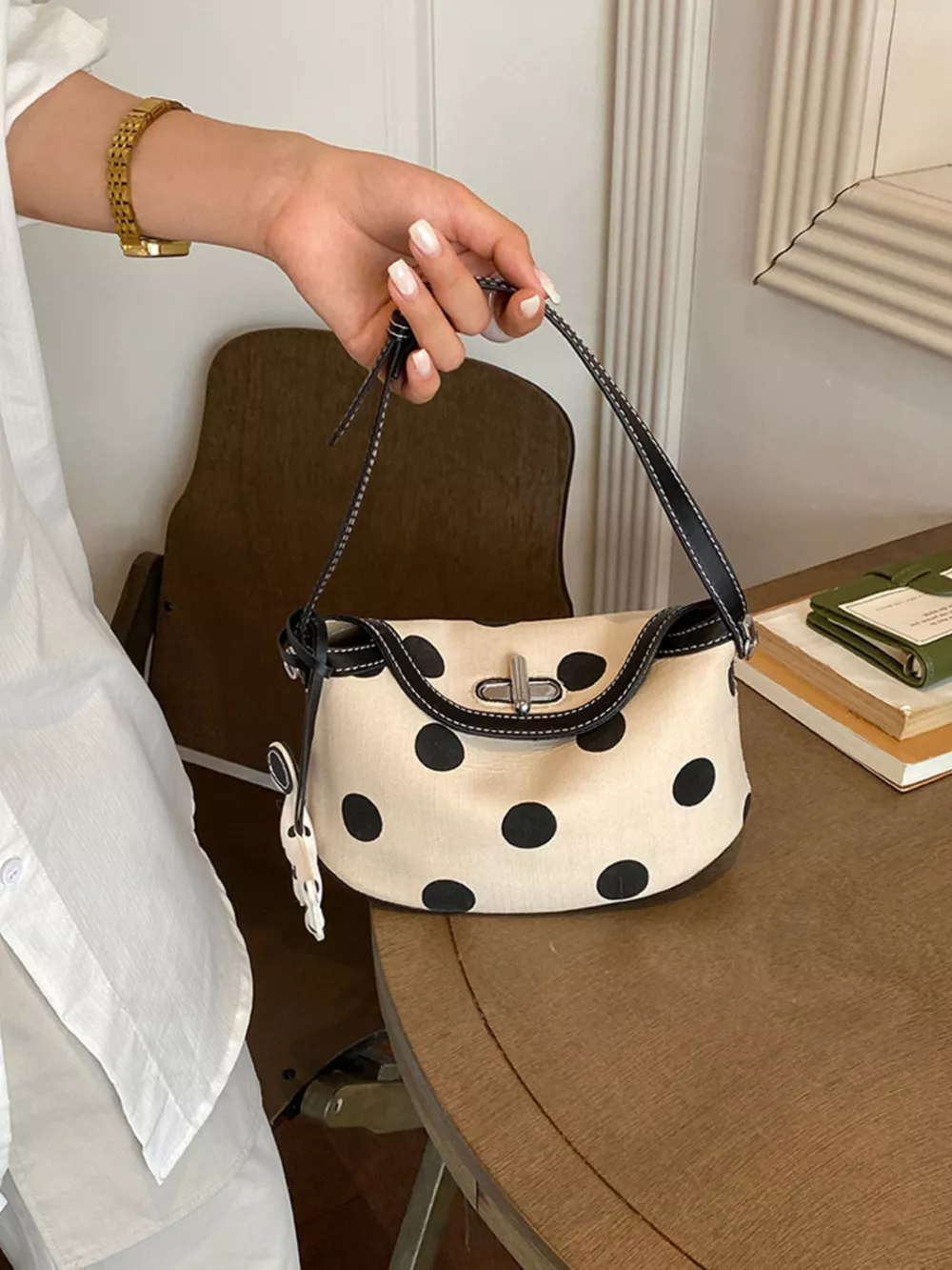 Polka Dot Shoulder Bag