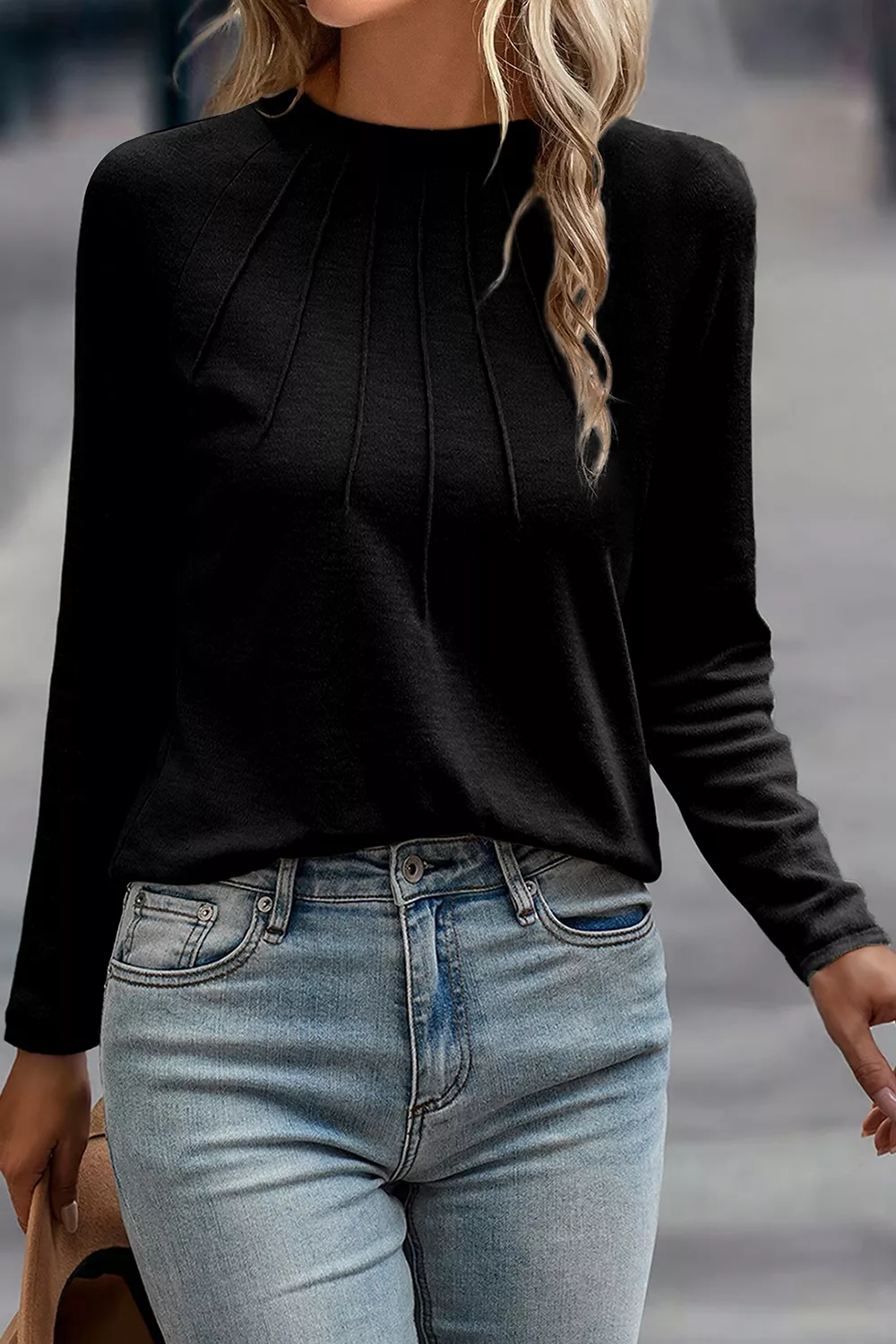 Seam Detail Raglan Long Sleeve Top, image 10