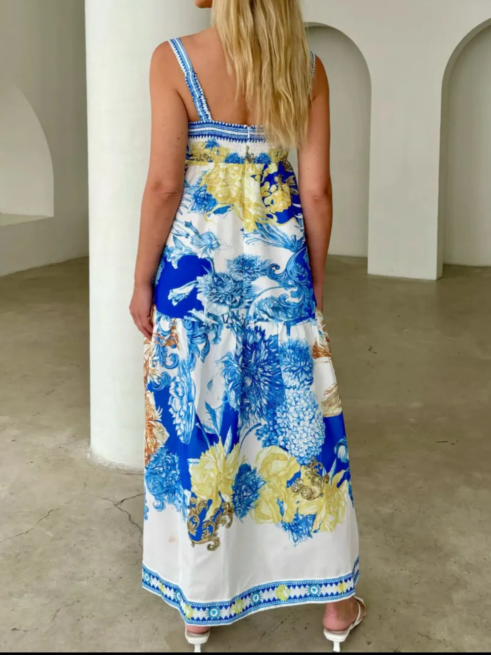 Pocketed Printed Sleeveless Cami Dress, image 2