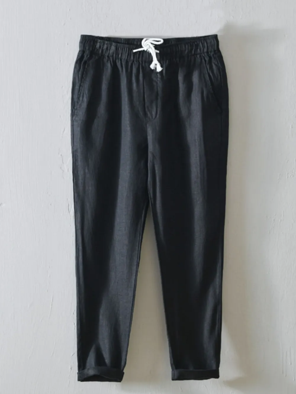 Men's Plus Size Drawstring Loose Fit Pants, image 2