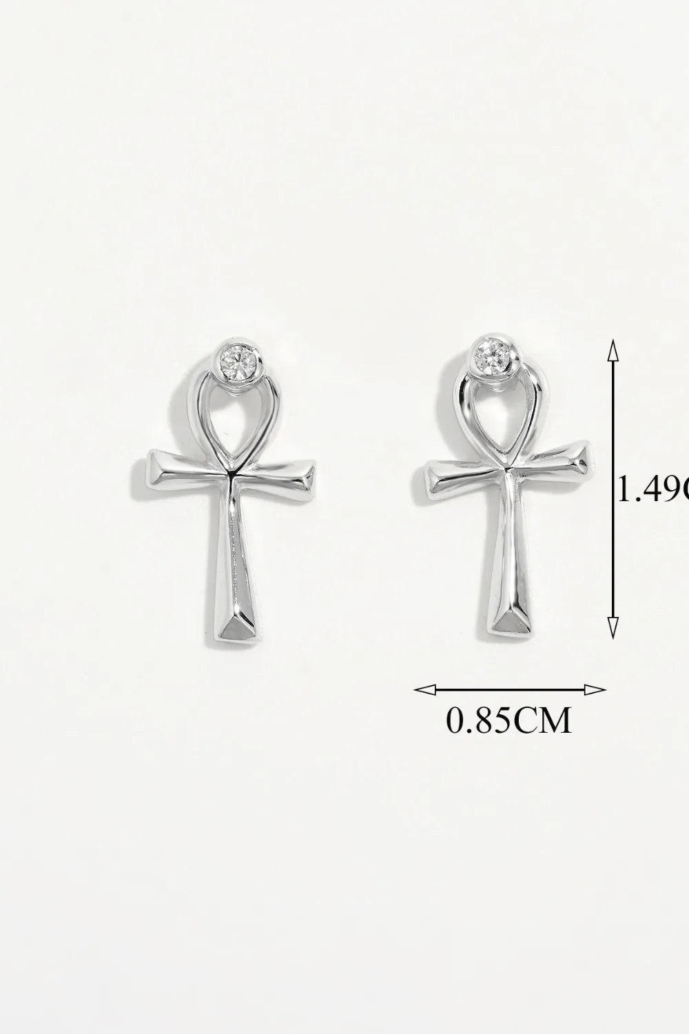 925 Sterling Silver Inland Zircon Earrings, image 4