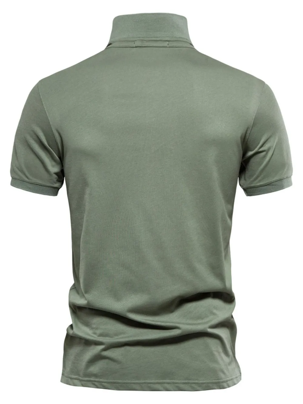 Men's Embroidered Collared Short Sleeve Polo, image 3