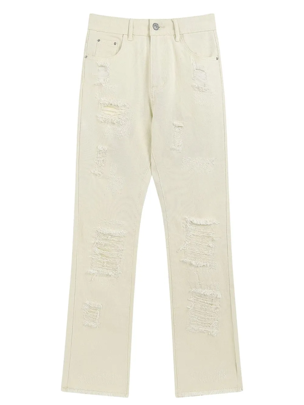Men's Distressed Straight Leg Jeans