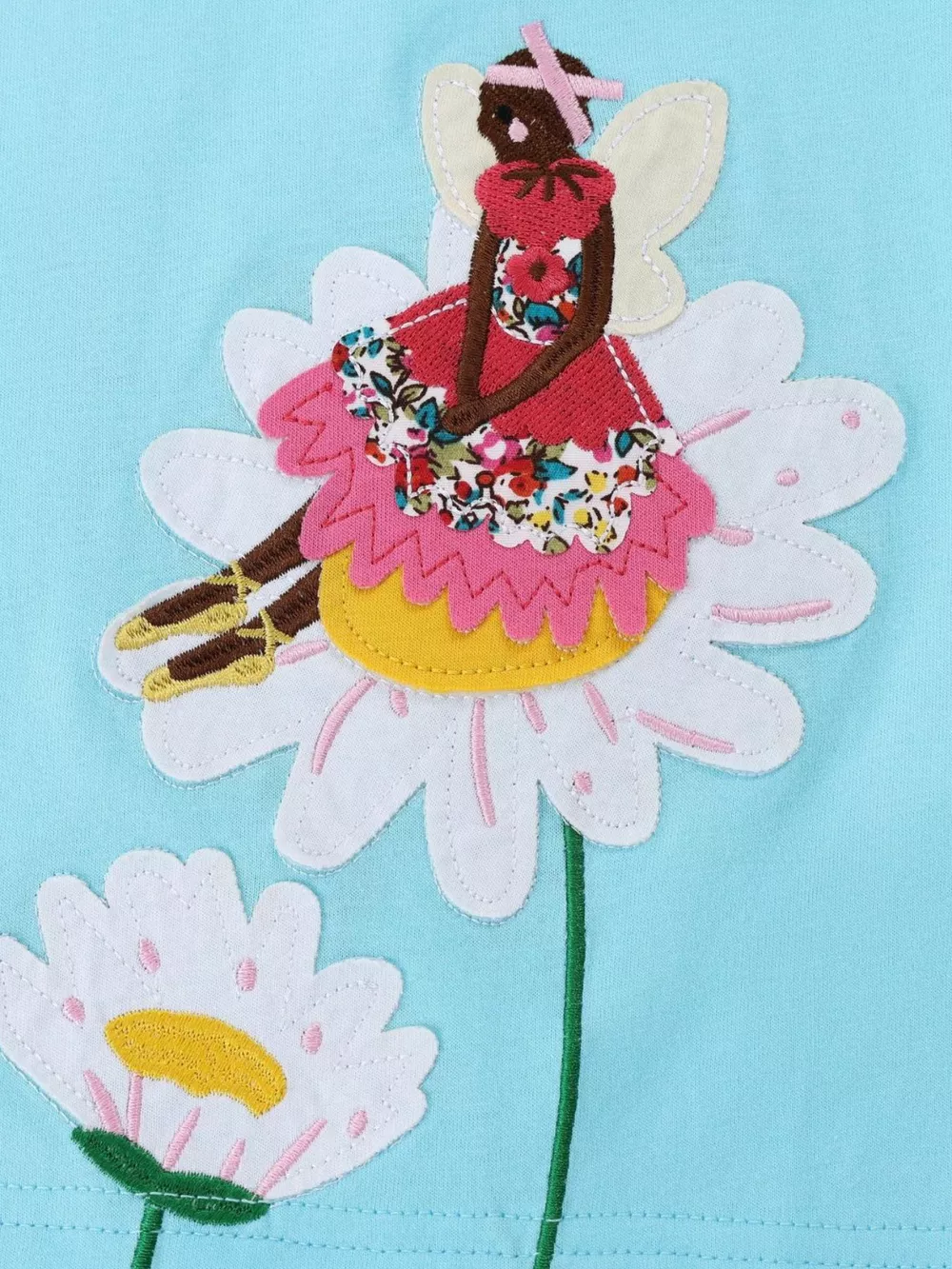 Children's Fairy and Flower Embroidered Short Sleeve T-Shirt, image 4