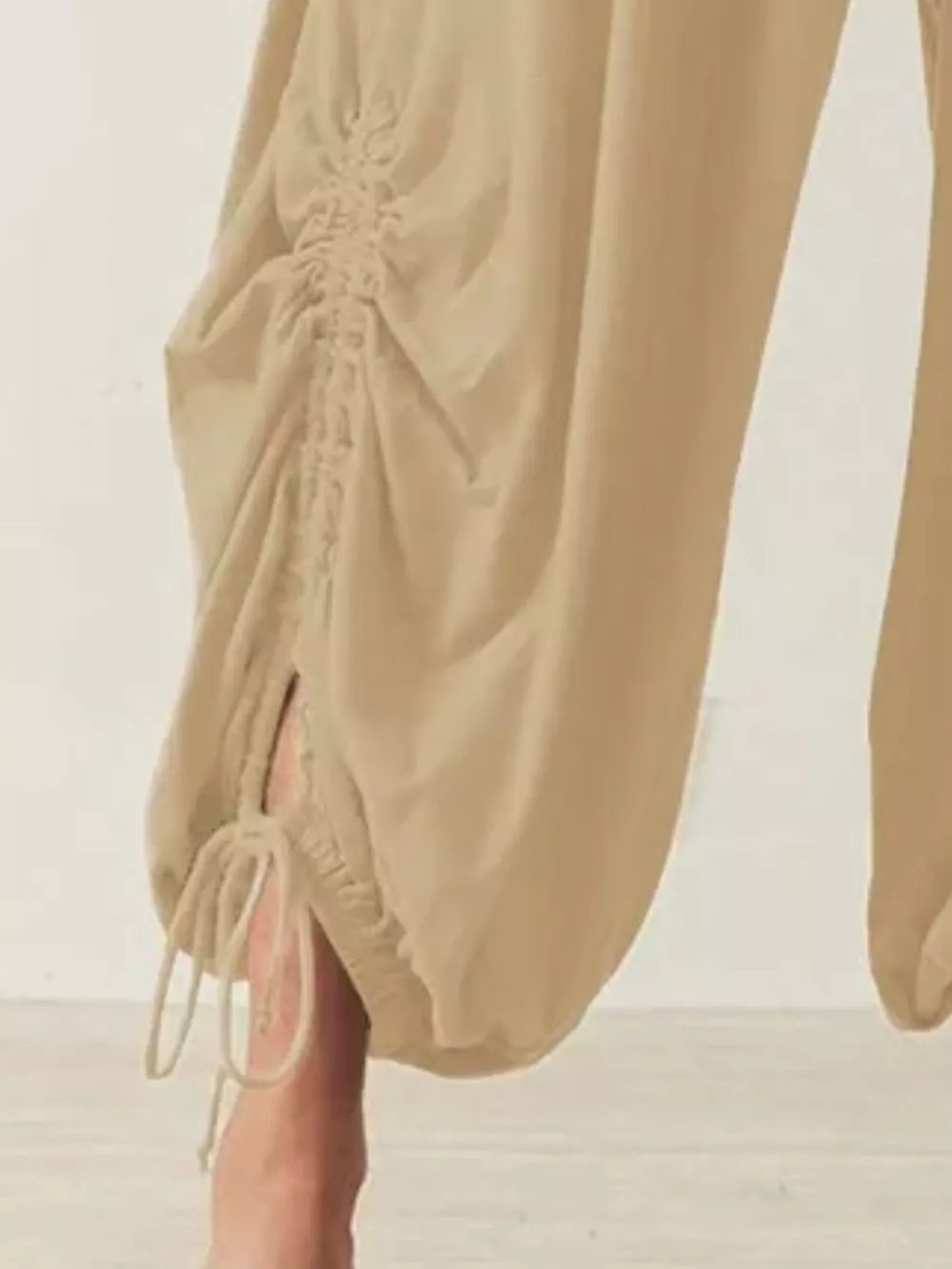 Ruched Drawstring Harem Pants, image 6