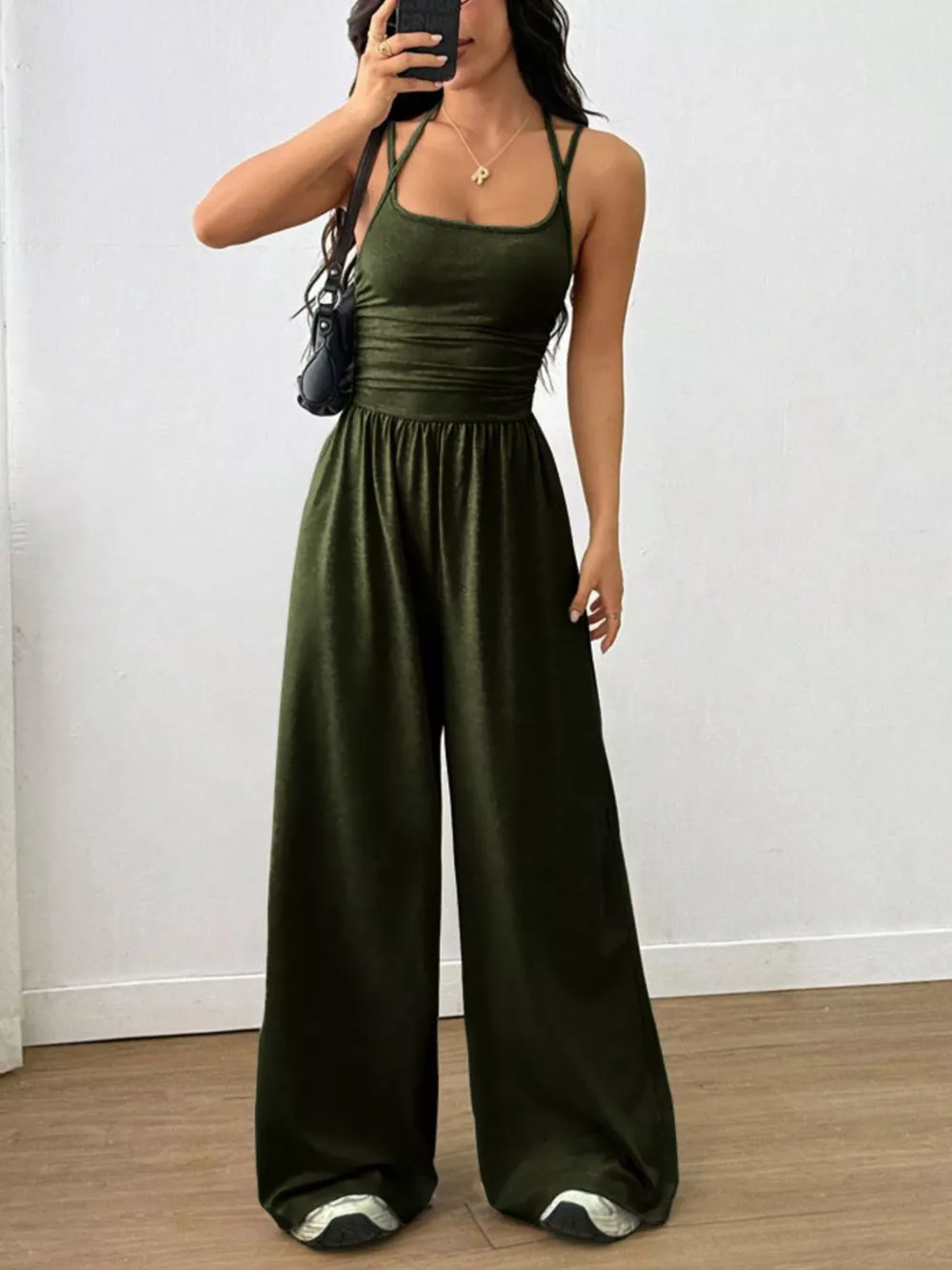 Spaghetti Strap Wide-Leg Jumpsuit, image 26
