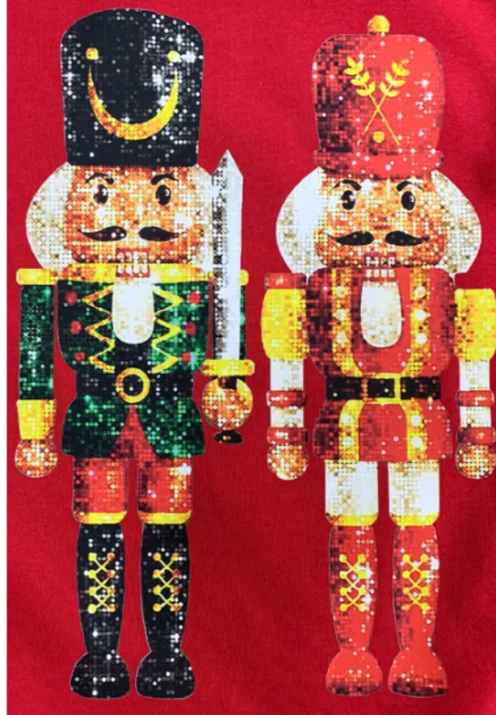 Nutcracker Printed Round Neck Long Sleeve Sweatshirt, image 2