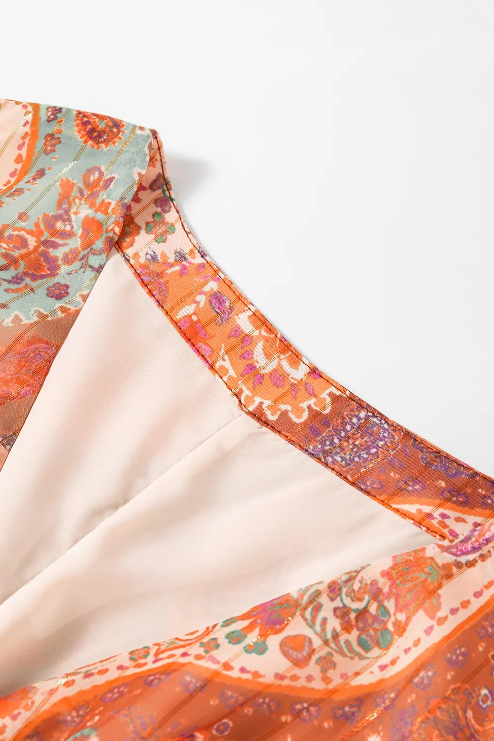 Tied Printed Balloon Sleeve Mini Dress, image 10