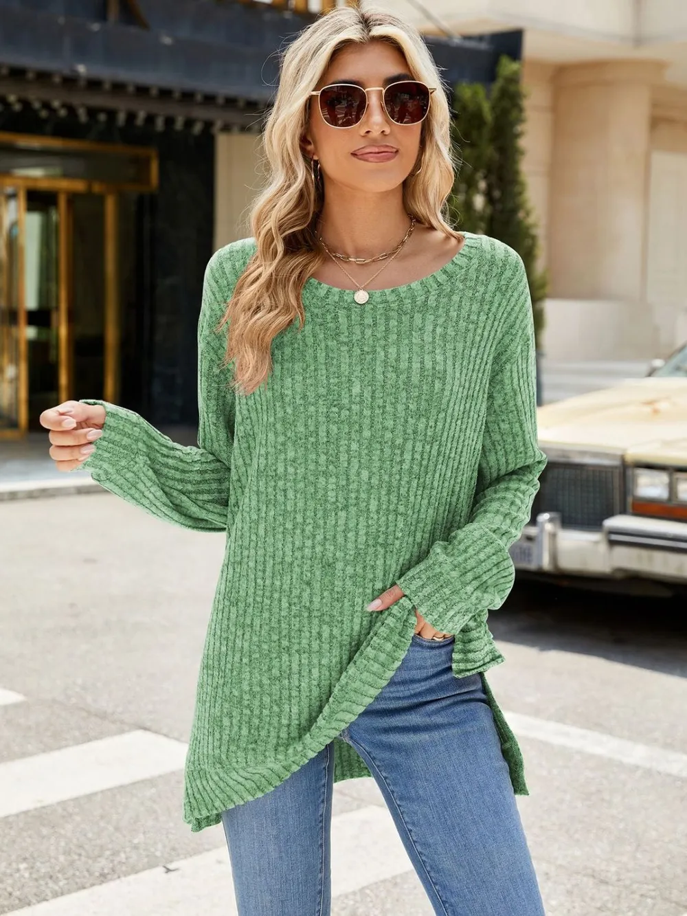 Round Neck Long Sleeve T-Shirt, image 17
