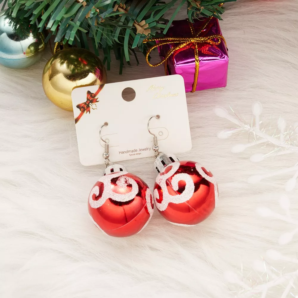 Christmas Ball Drop Earrings, image 3