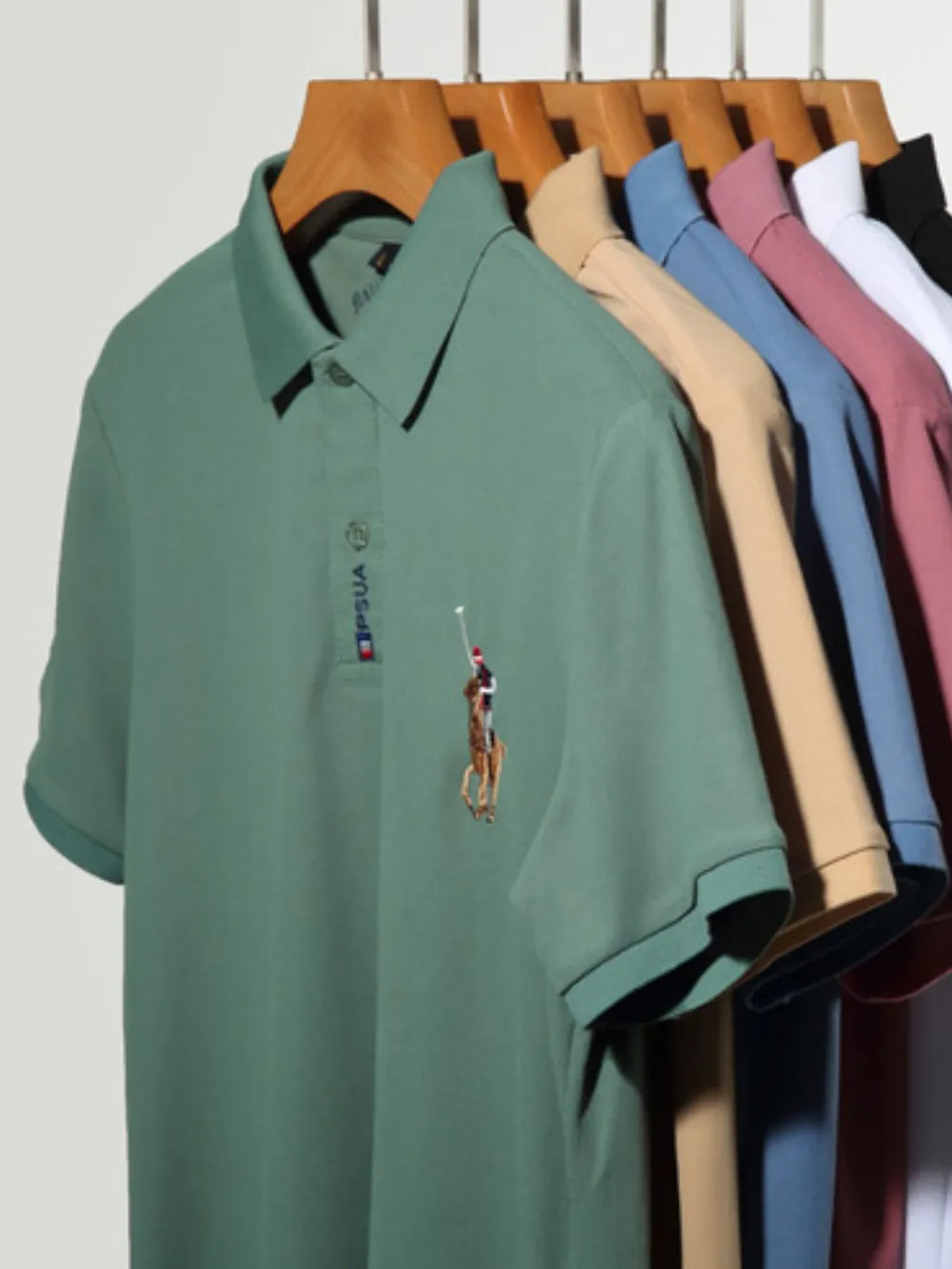 Men's Plus Size Short Sleeve Embroidered Polo, image 4