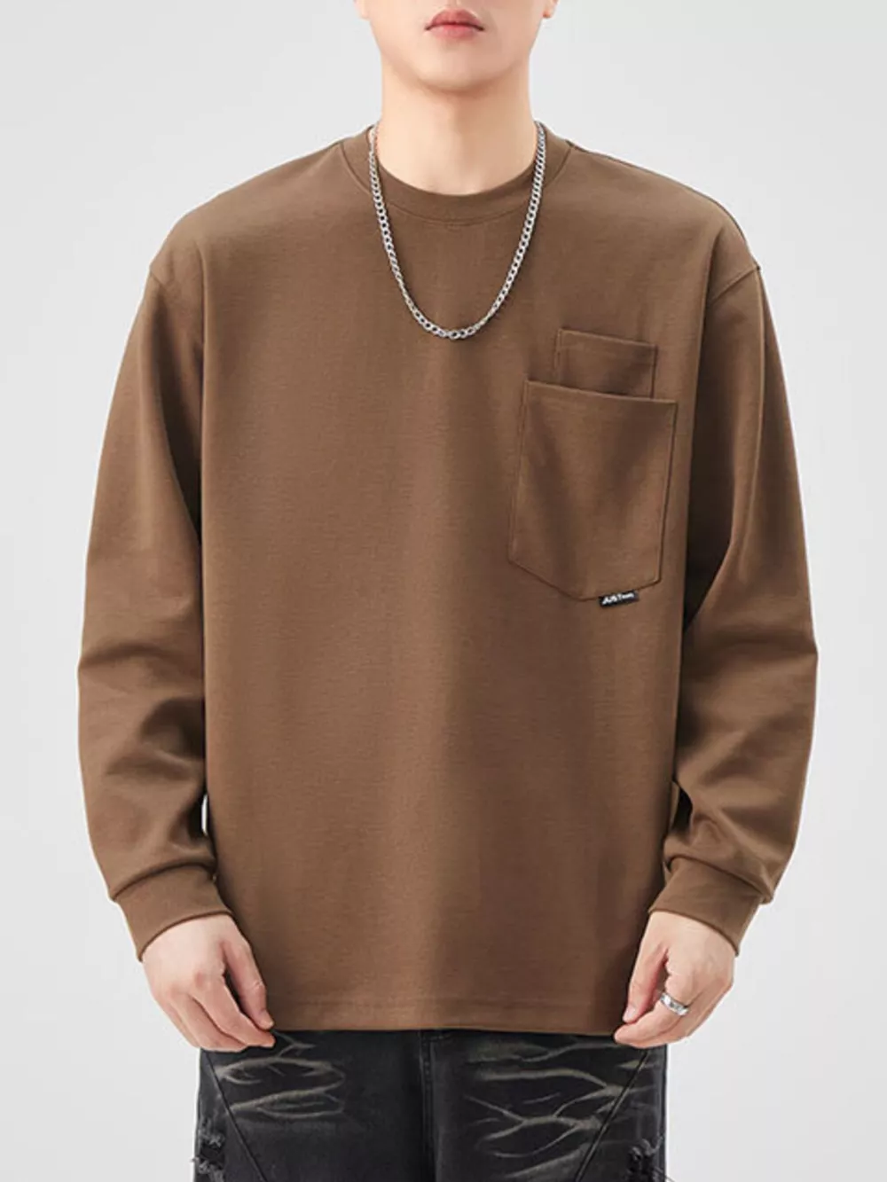 Men's Plus Size Casual Long Sleeve Sweatshirt, image 5