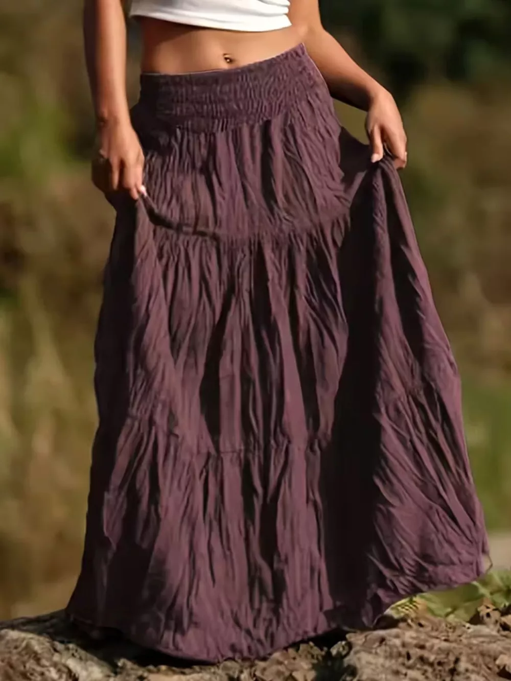 Tiered Maxi Skirt, image 4