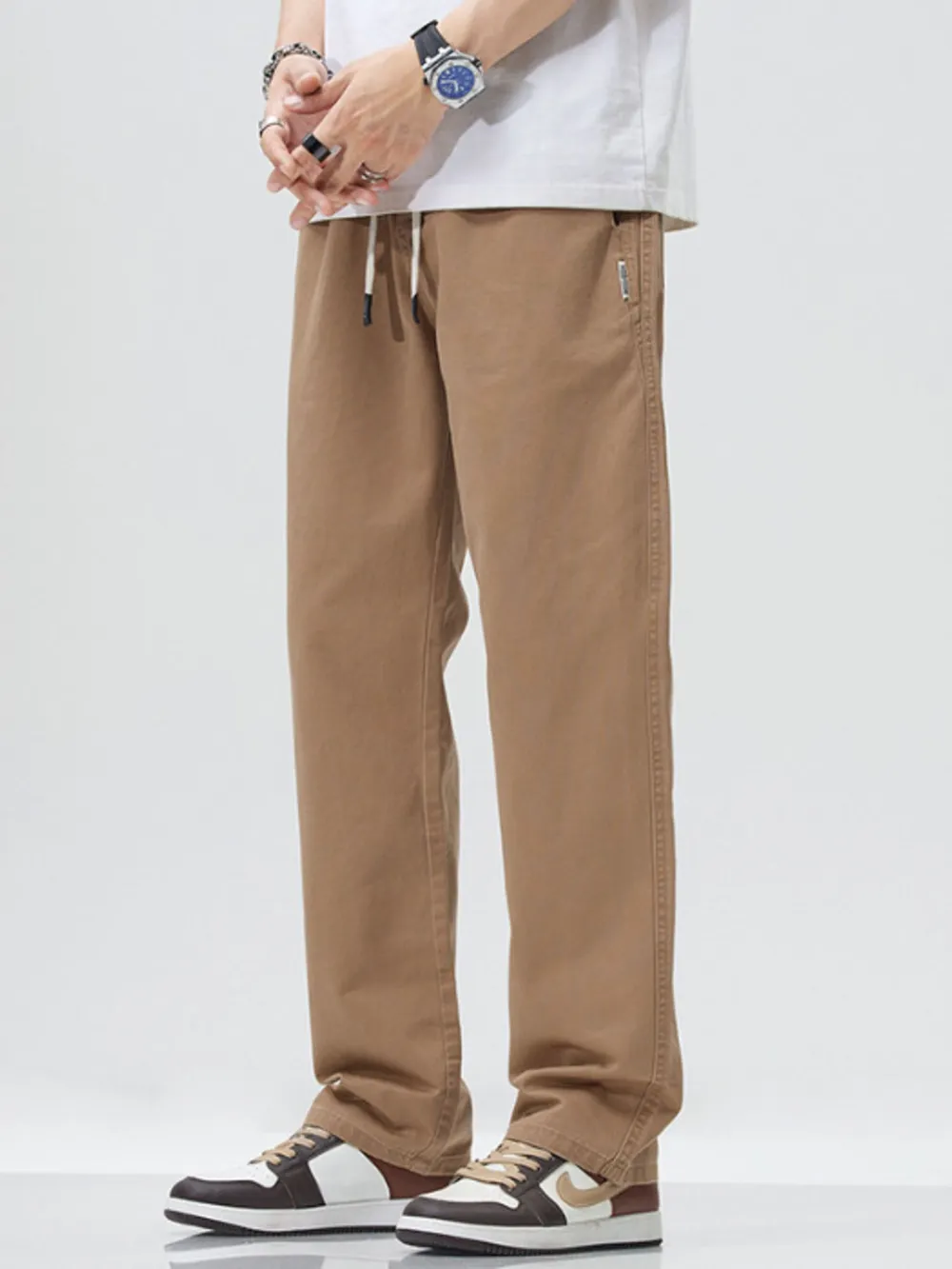 Men's Full Size Wide Leg Casual Pants Plus Size, image 6
