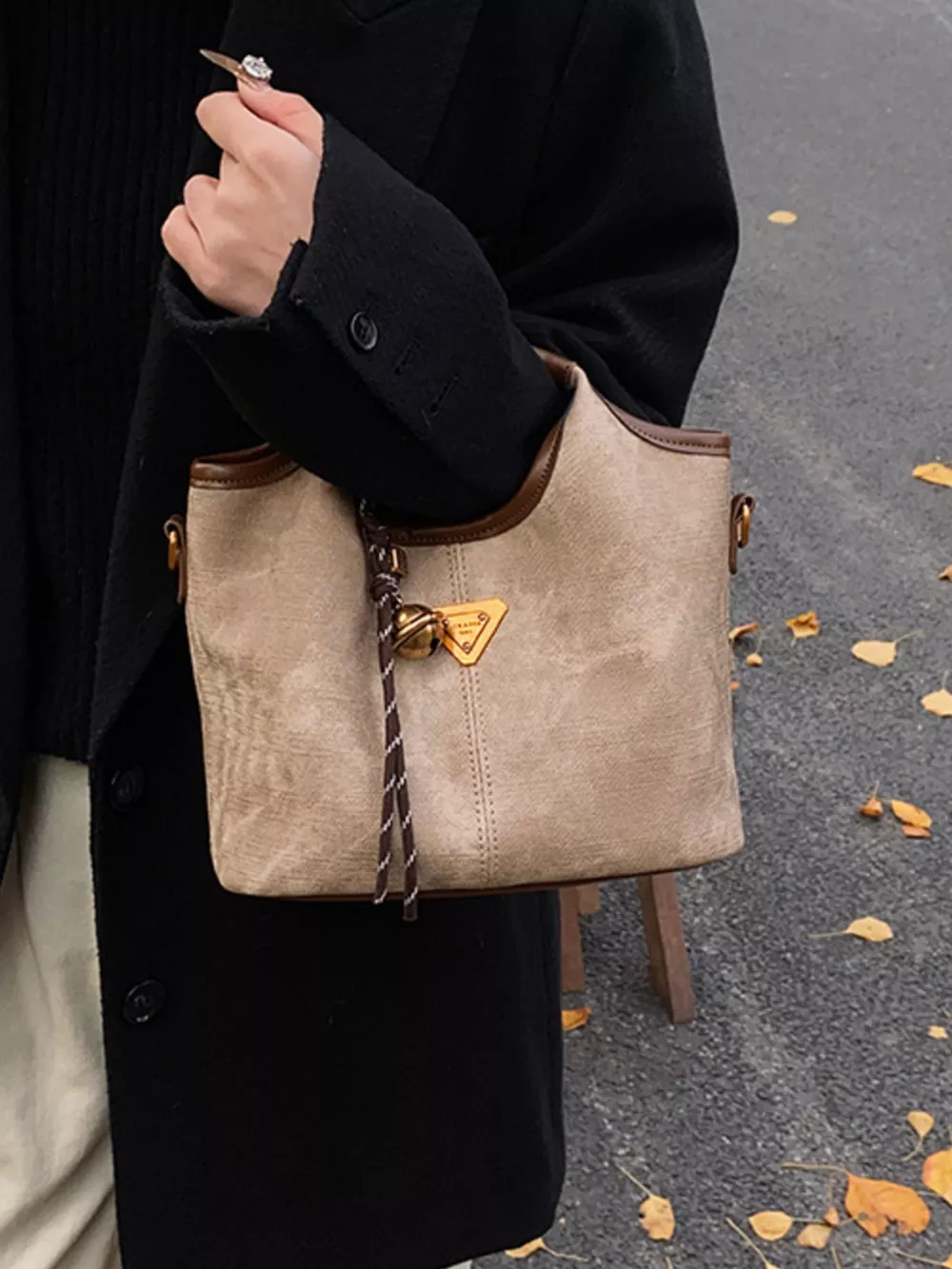 Vintage Leather Crossbody Bag, image 2