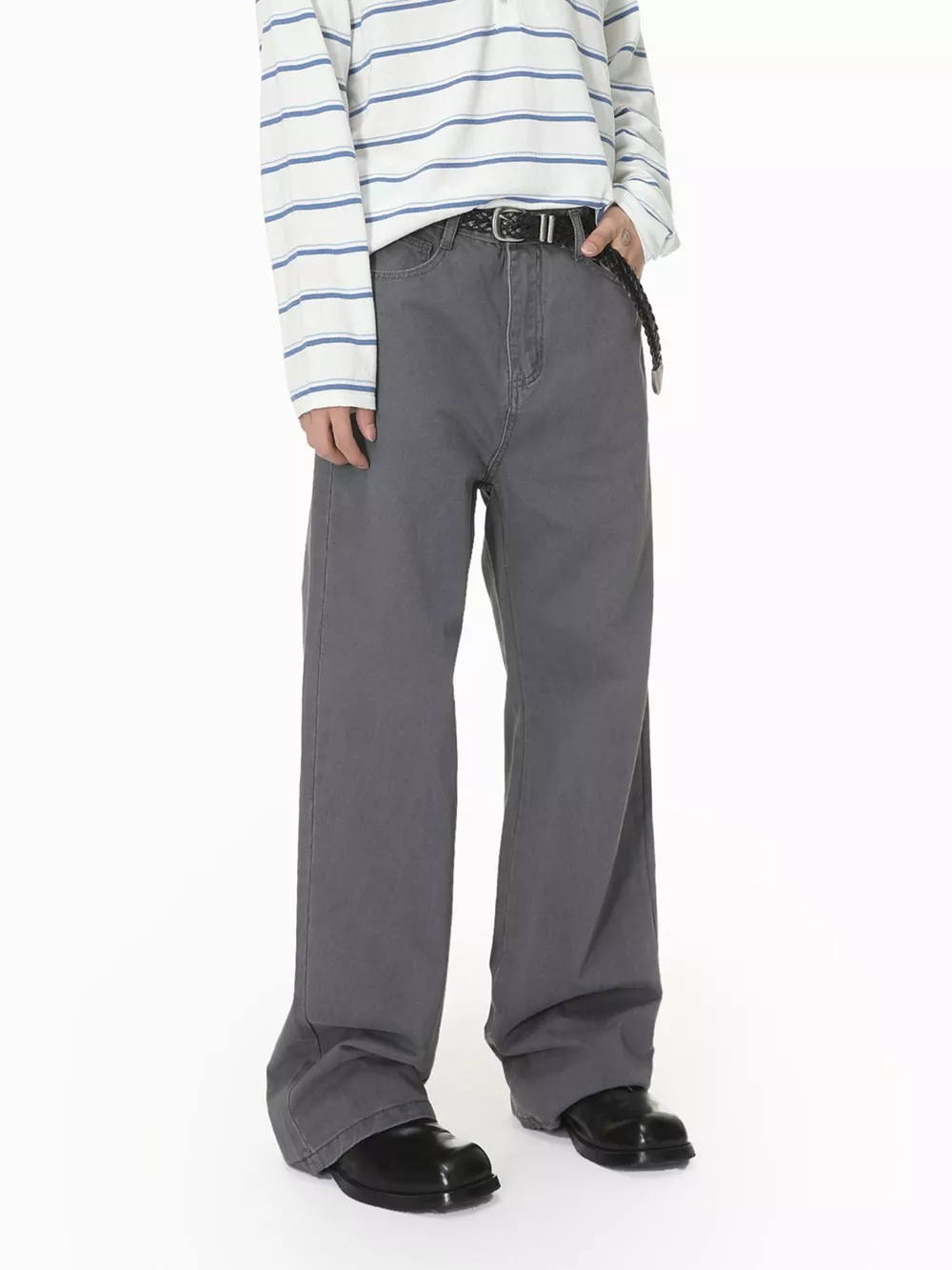 Men's Washed Loose Fit Jeans, image 5