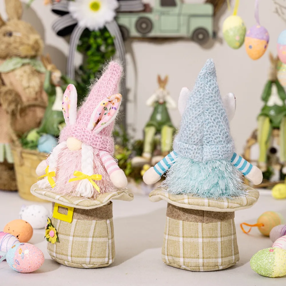 Easter Faceless Doll with Rabbit Ears, image 5