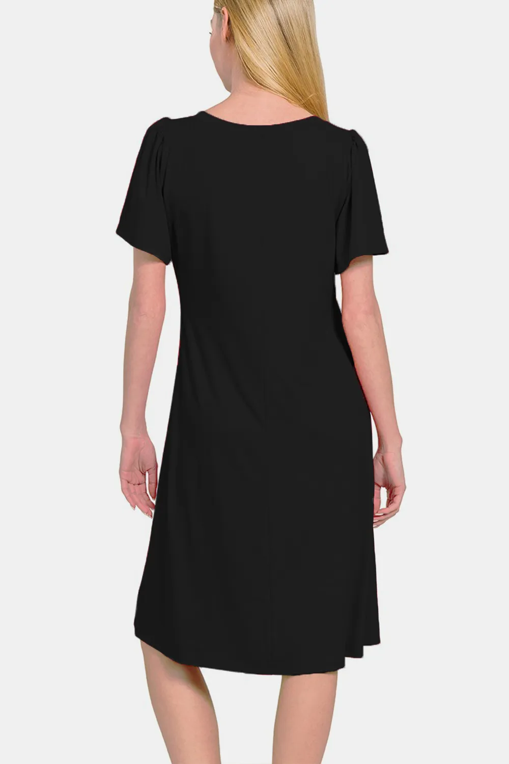 V-Neck Short Sleeve Dress, image 2