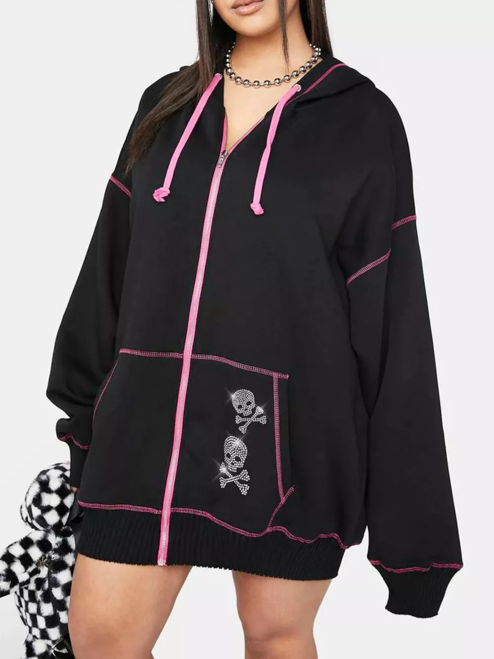 Halloween Zip-Up Drawstring Hoodie, image 8
