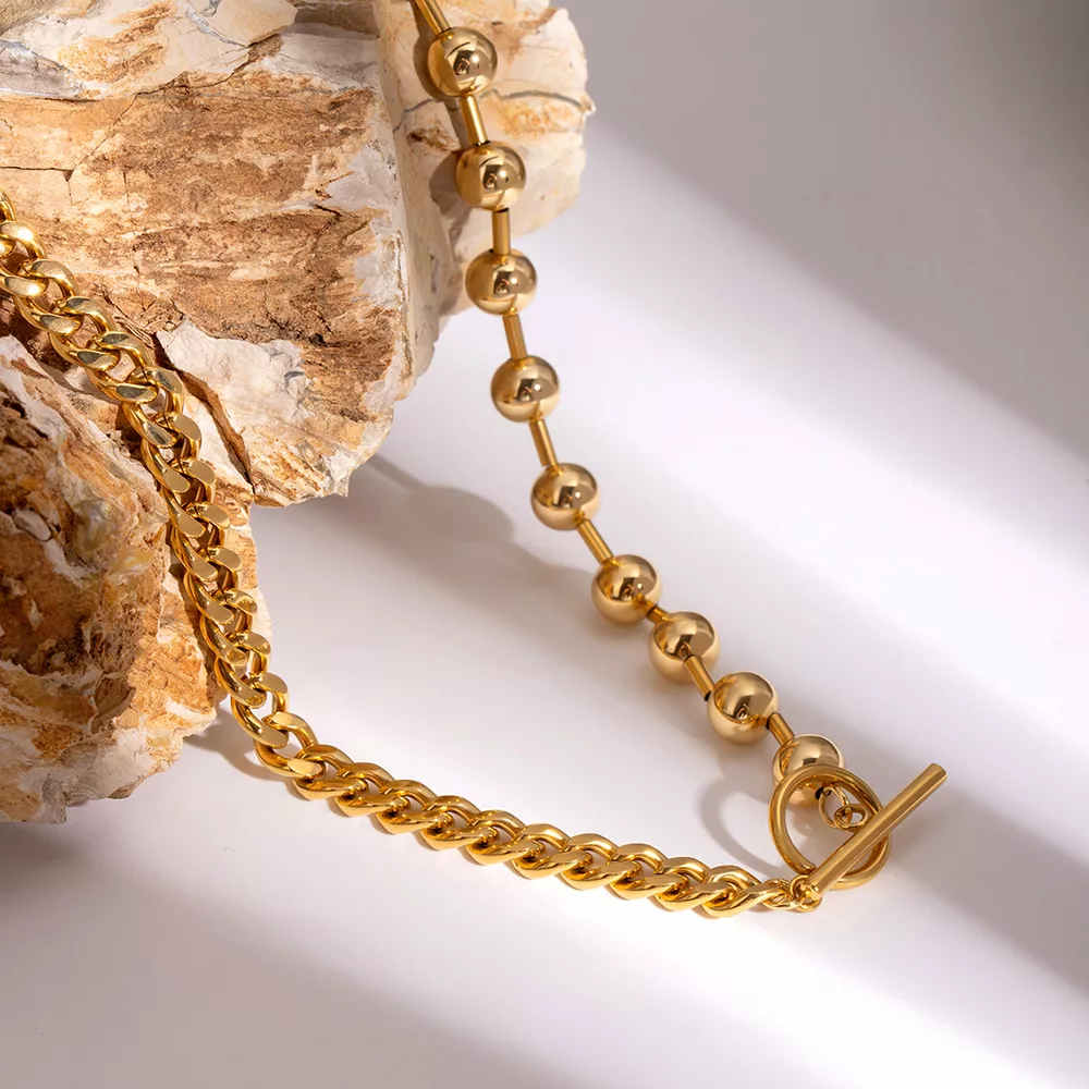 18K Gold-Plated Toggle Clasp Necklace, image 3