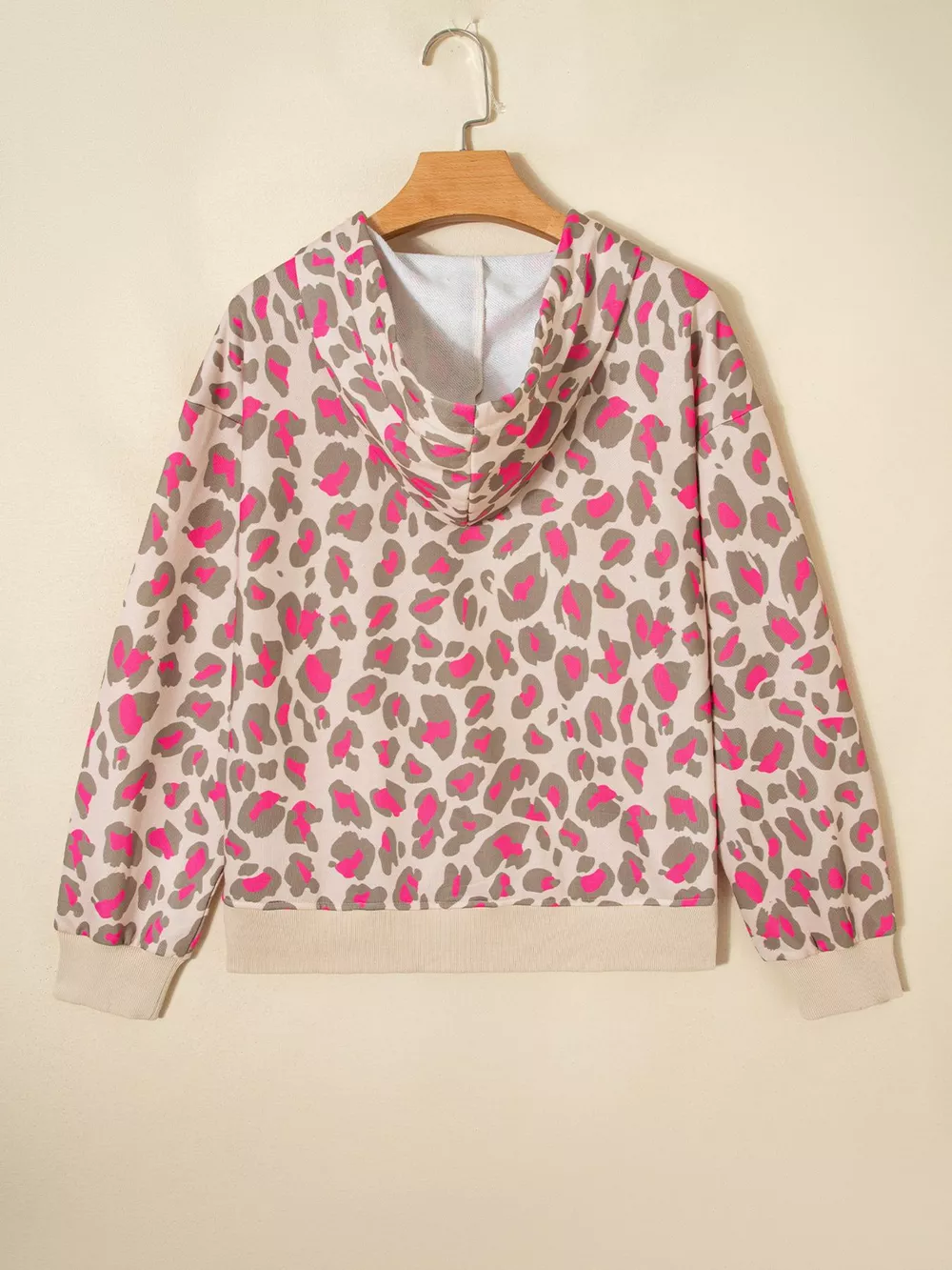 Leopard Print Zip-Up Hoodie, image 3
